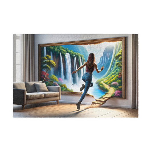 3D Alive - Leap into Paradise: Angel Falls Vista Puzzle (110, 252, 520, 1014-piece)